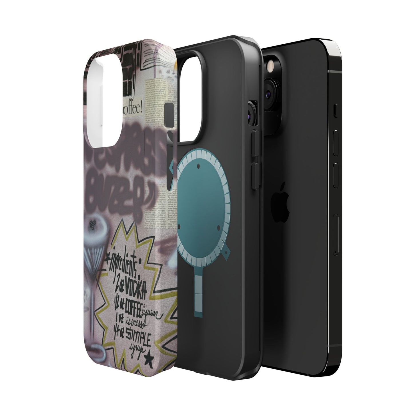 MagSafe "espresso martini" airbrush iPhone case
