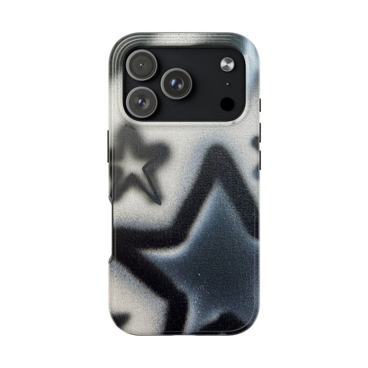 "black & white stars" airbrush iPhone case
