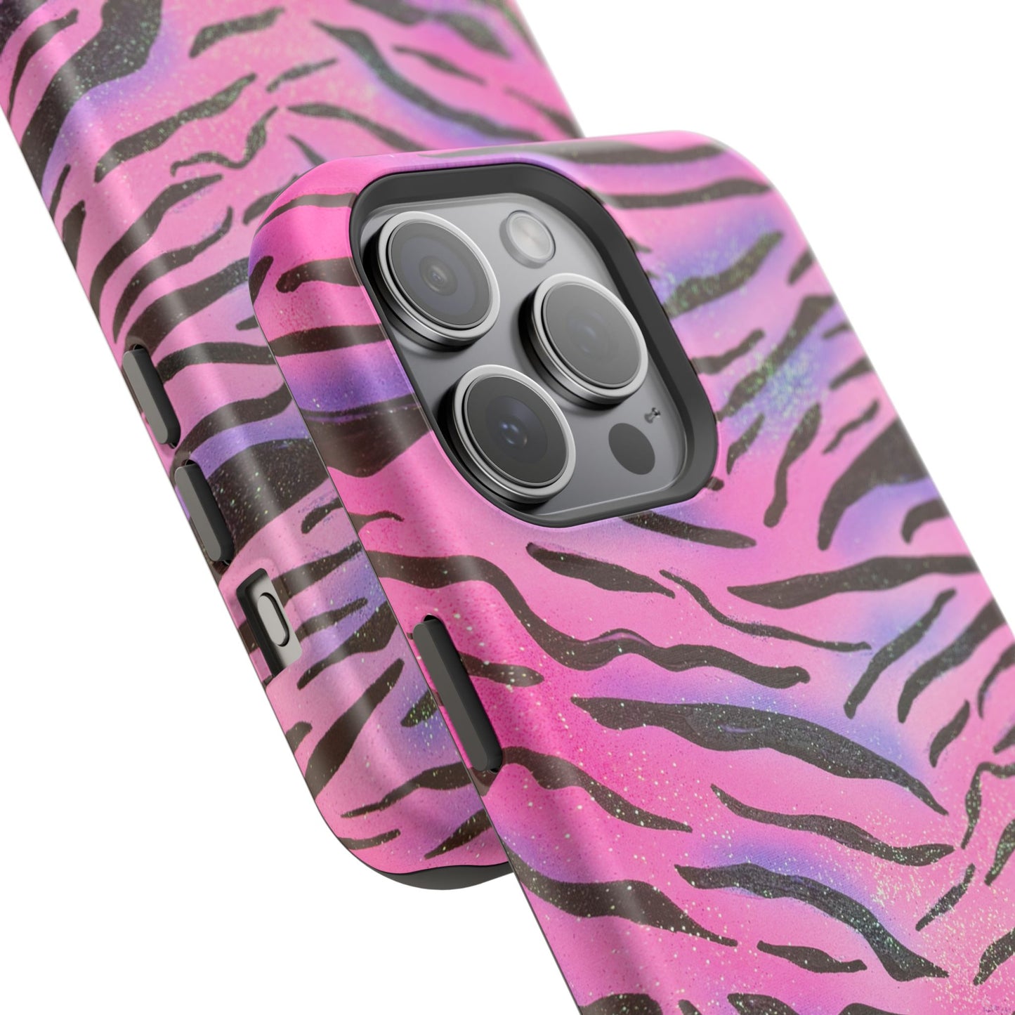 MagSafe "glitter zebra" airbrush iPhone case