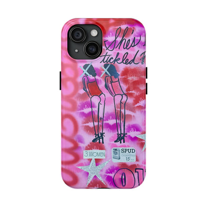 "tickled pink" airbrush iPhone case