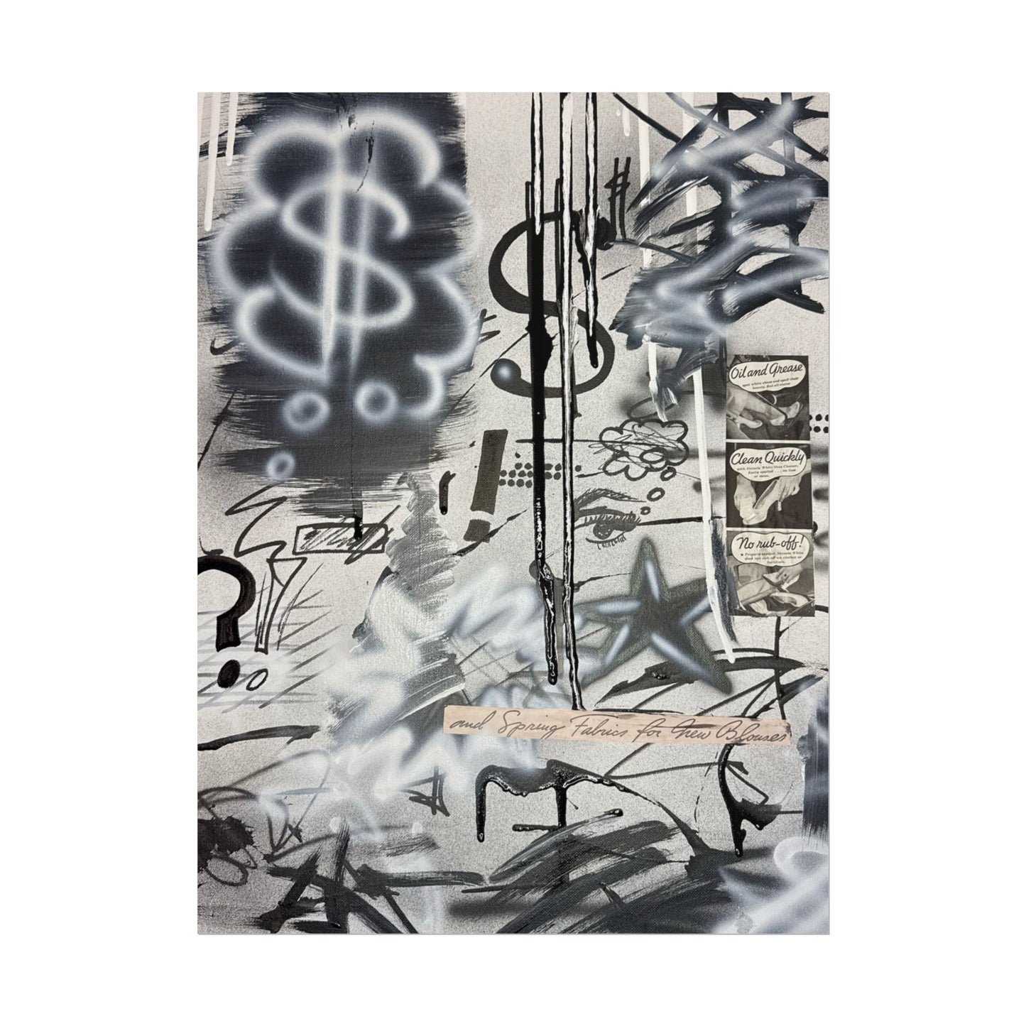"monochrome mood" airbrush rolled print
