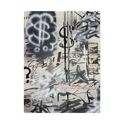 "monochrome mood" airbrush rolled print