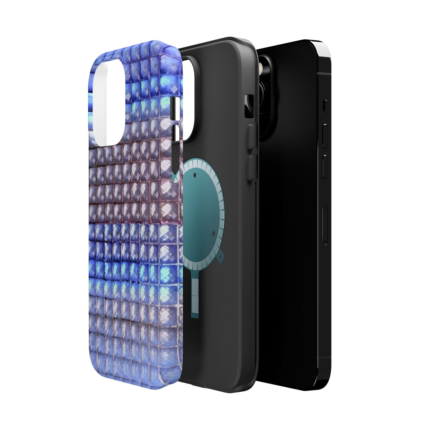 MagSafe "blue studs" airbrush iPhone case