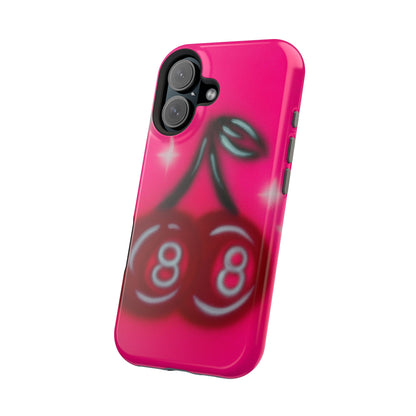 MagSafe "cherry 8ball" airbrush iPhone case