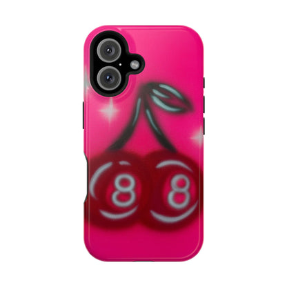 MagSafe "cherry 8ball" airbrush iPhone case