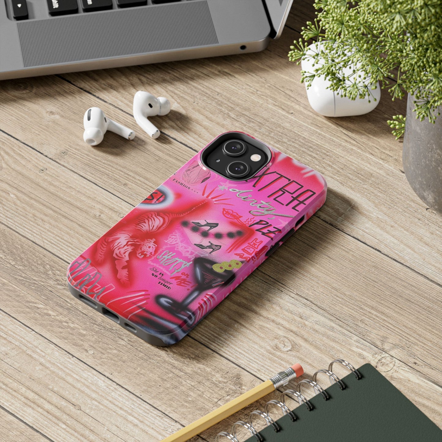 "extra dirty, plz!" airbrush iPhone case