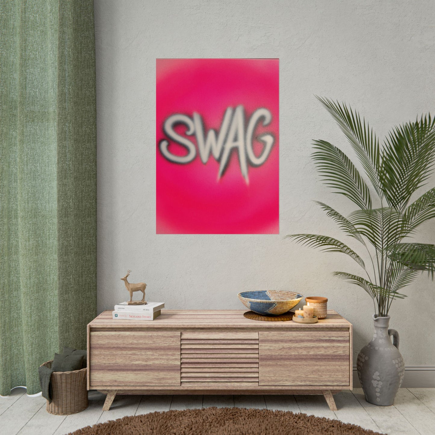 "SWAG" airbrush rolled print