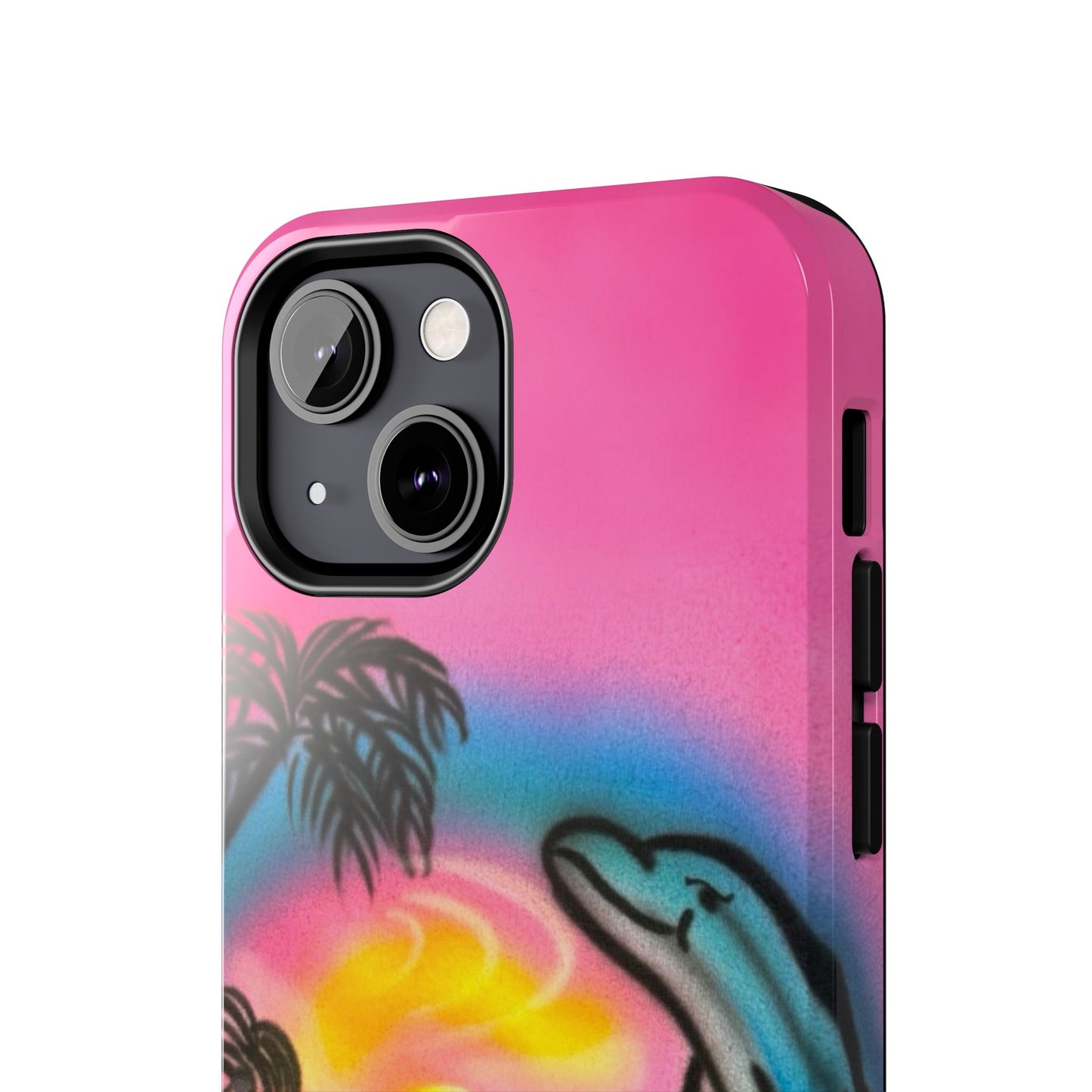 "dolphin love" airbrush iPhone case