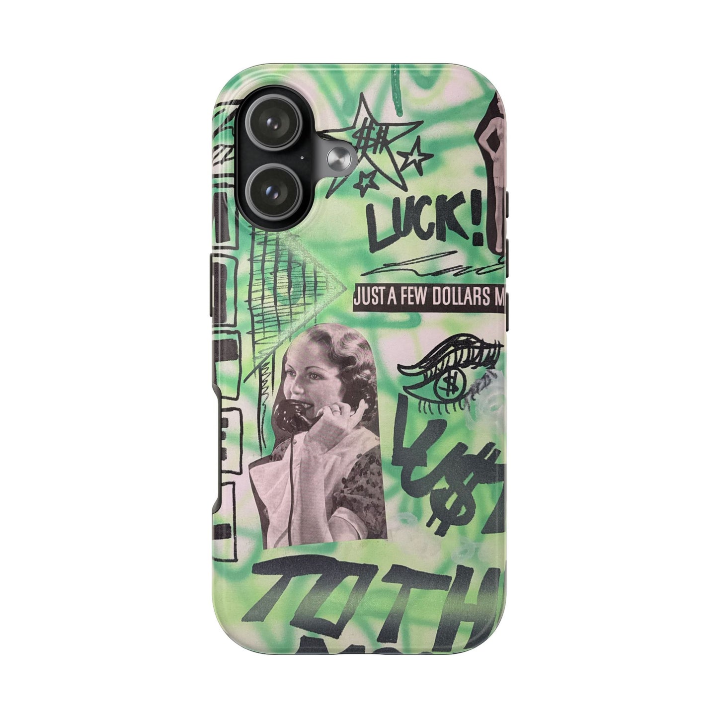"lust over luck" airbrush iPhone case