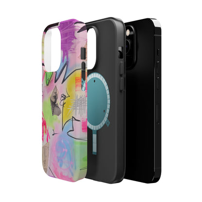 MagSafe "pastel static" airbrush iPhone case