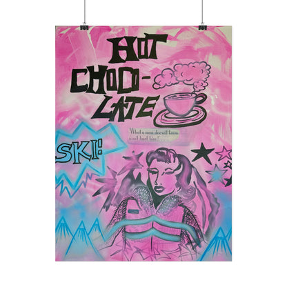 "avant le ski" airbrush rolled print