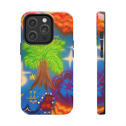 "neon blue palms" airbrush iPhone case