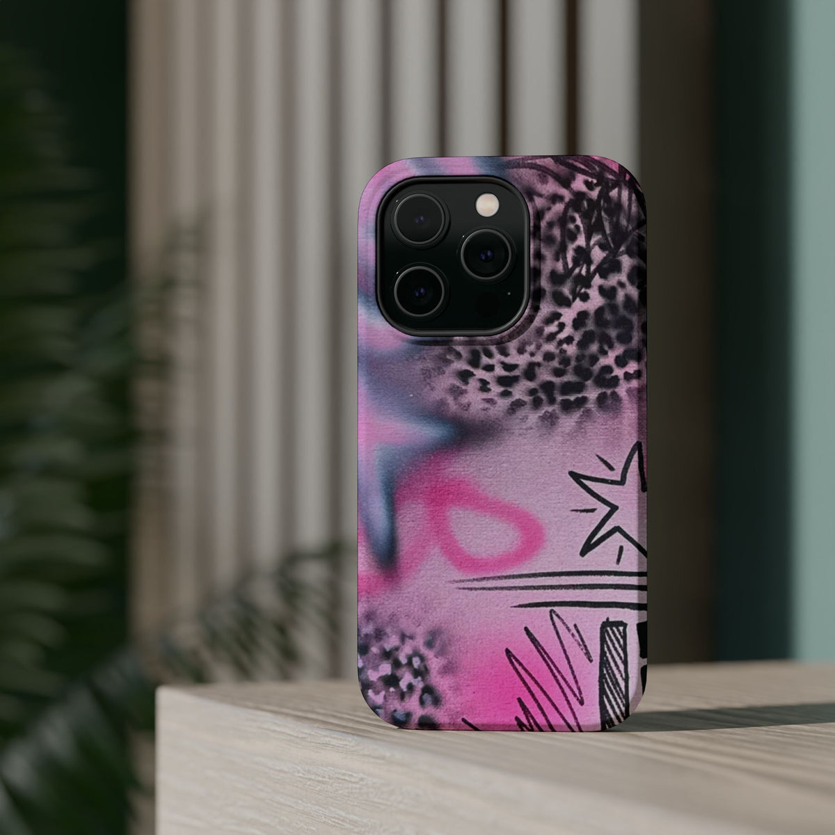 MagSafe "onyx cheetah" Airbrush iPhone Hülle