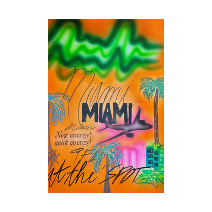 "miami, fl" airbrush rolled print