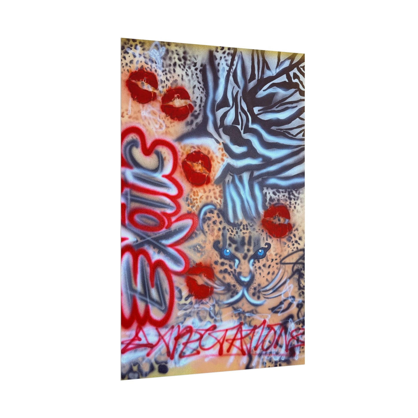 "exotic expectations" airbrush rolled print