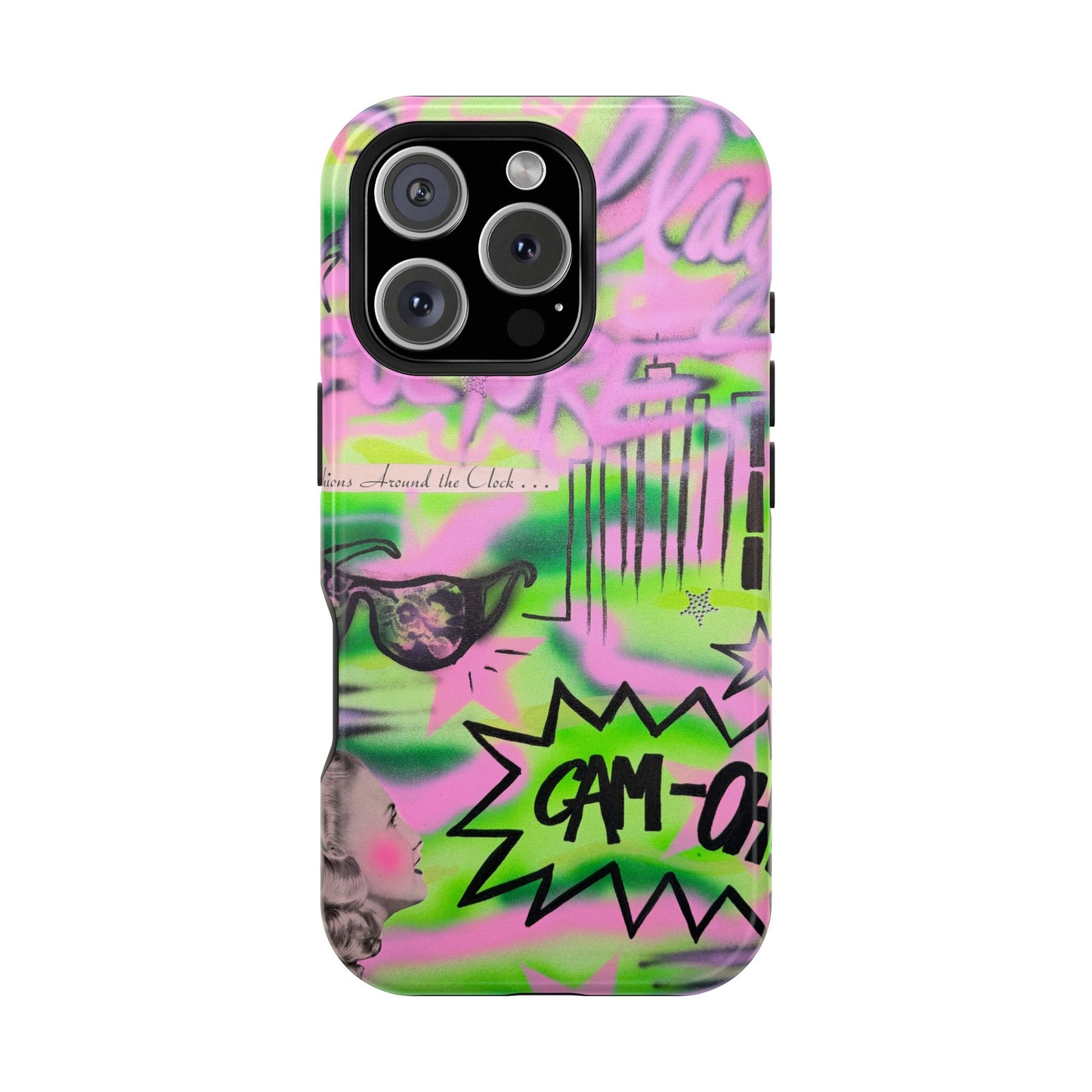 MagSafe "green camo" airbrush iPhone case