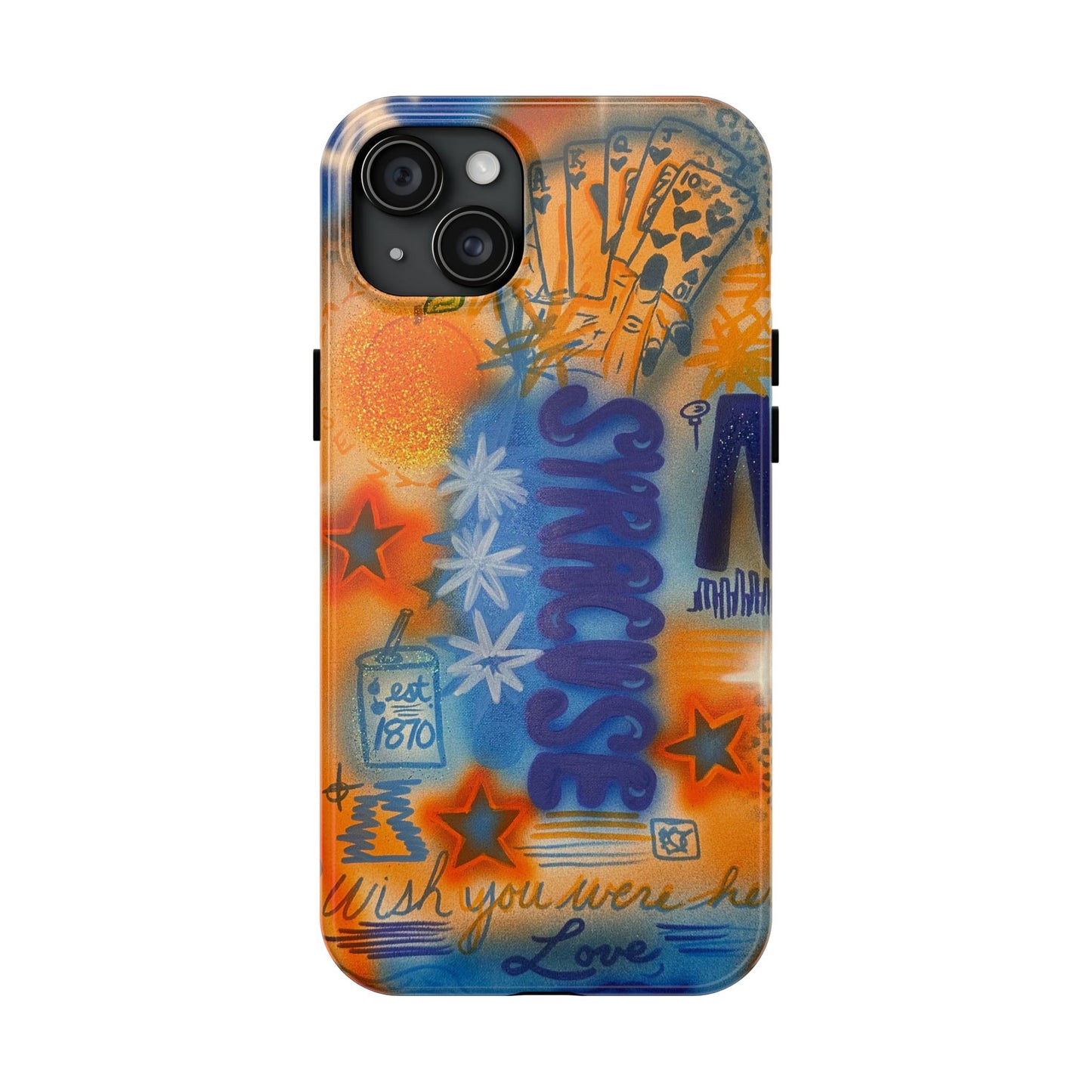 "syracuse" airbrush iPhone case