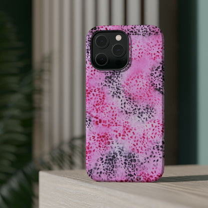 MagSafe "pink cheetah" airbrush iPhone case