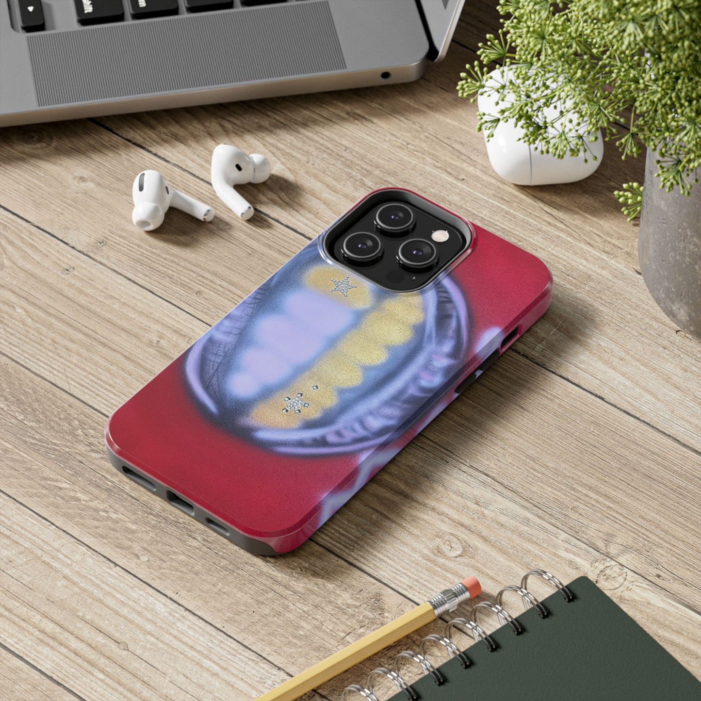 "bite me bling" airbrush iPhone case