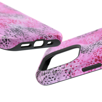MagSafe "pink cheetah" airbrush iPhone case