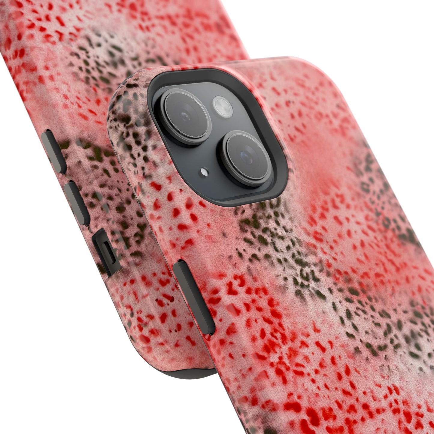 MagSafe "red cheetah" airbrush iPhone case