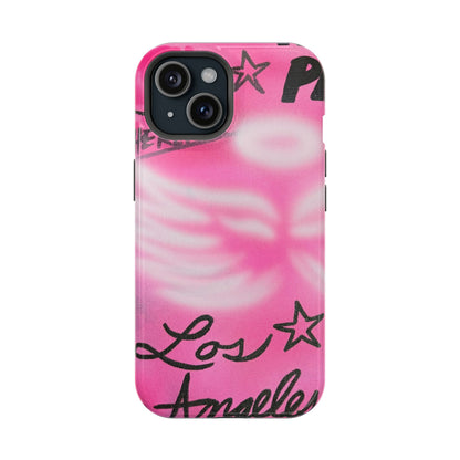MagSafe "pinke Engelsflügel" Airbrush iPhone Hülle