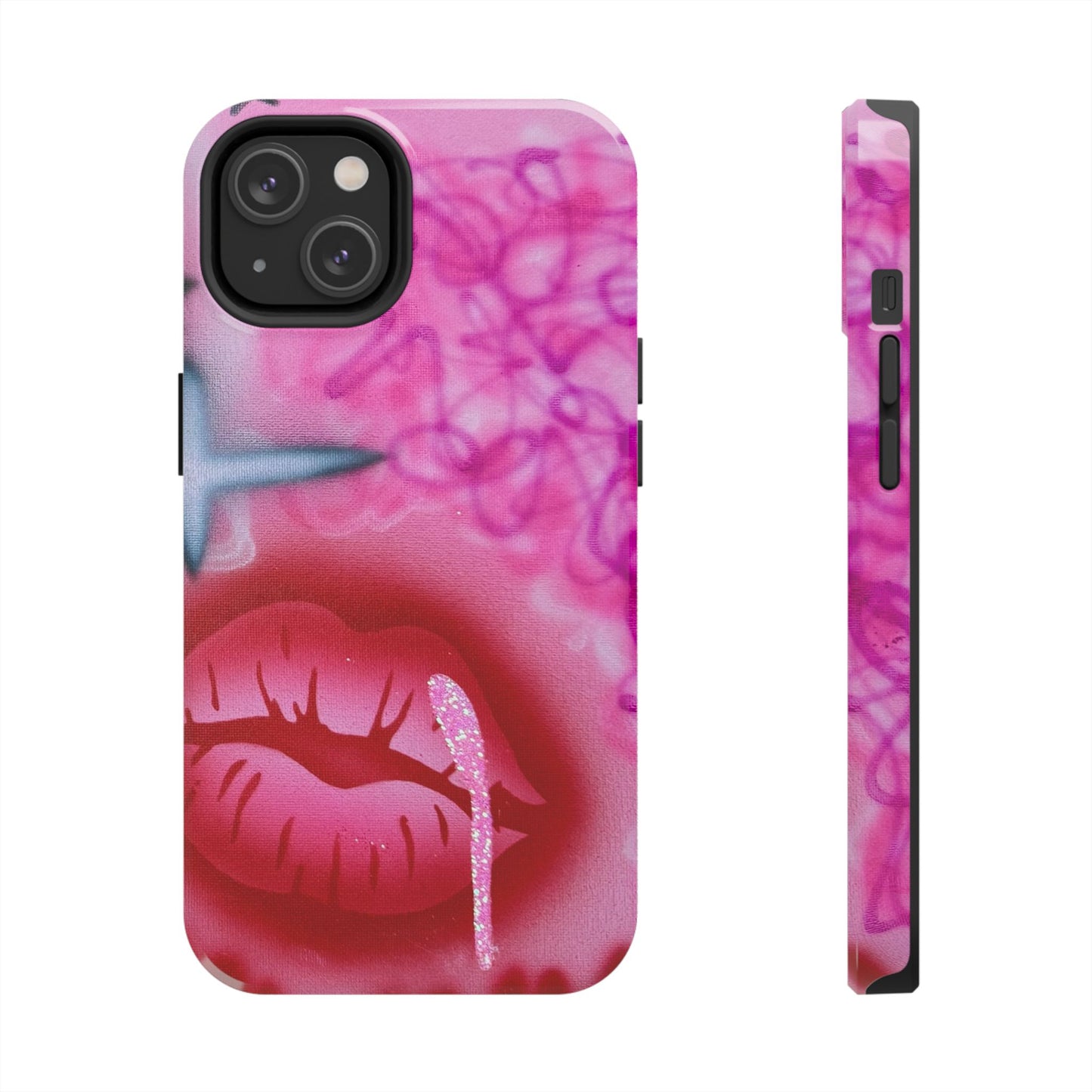 "glitter aura" airbrush iPhone case