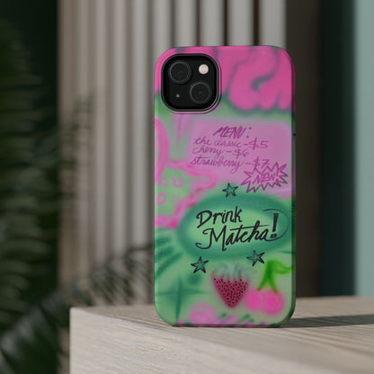 MagSafe "matcha!" airbrush iPhone case