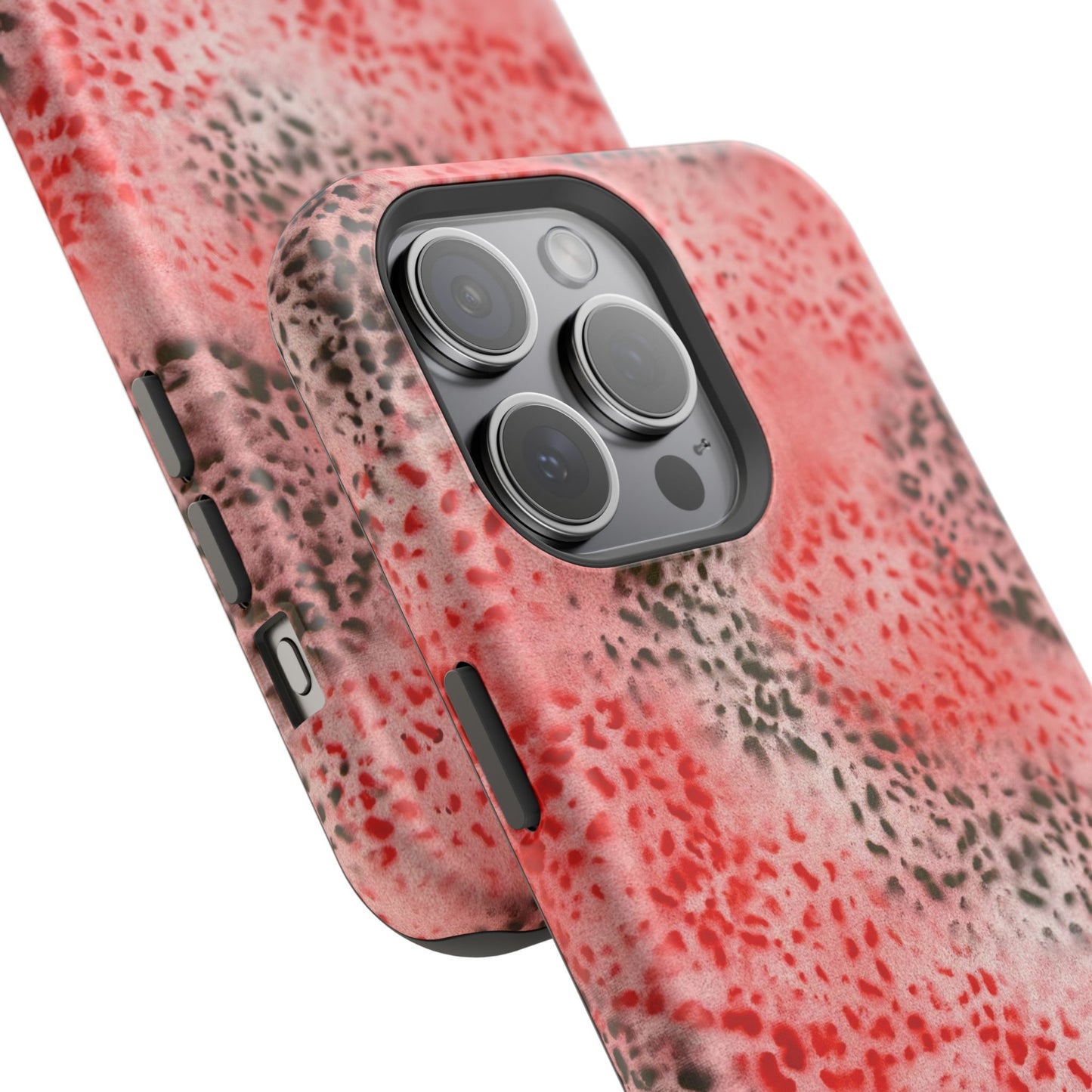 MagSafe "red cheetah" airbrush iPhone case