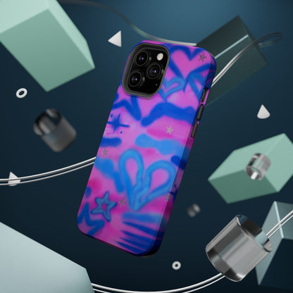 MagSafe "blue camo" airbrush iPhone case