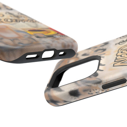 MagSafe "need $$ for coffee" airbrush iPhone case