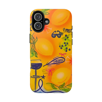 "citrus coastline" airbrush iPhone case