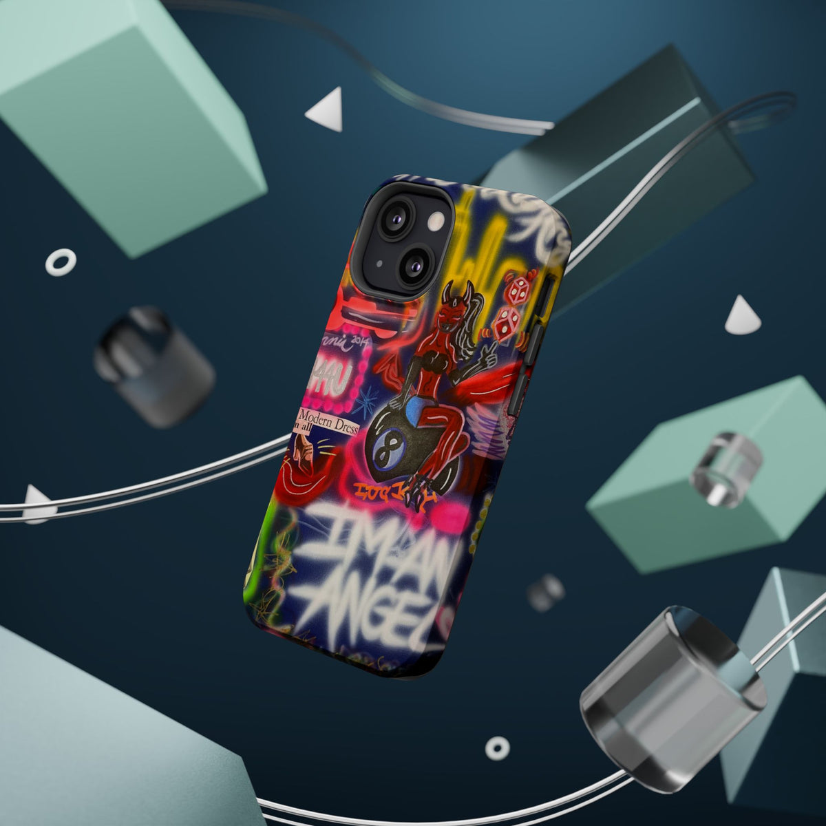 MagSafe "im an angel" airbrush iPhone case