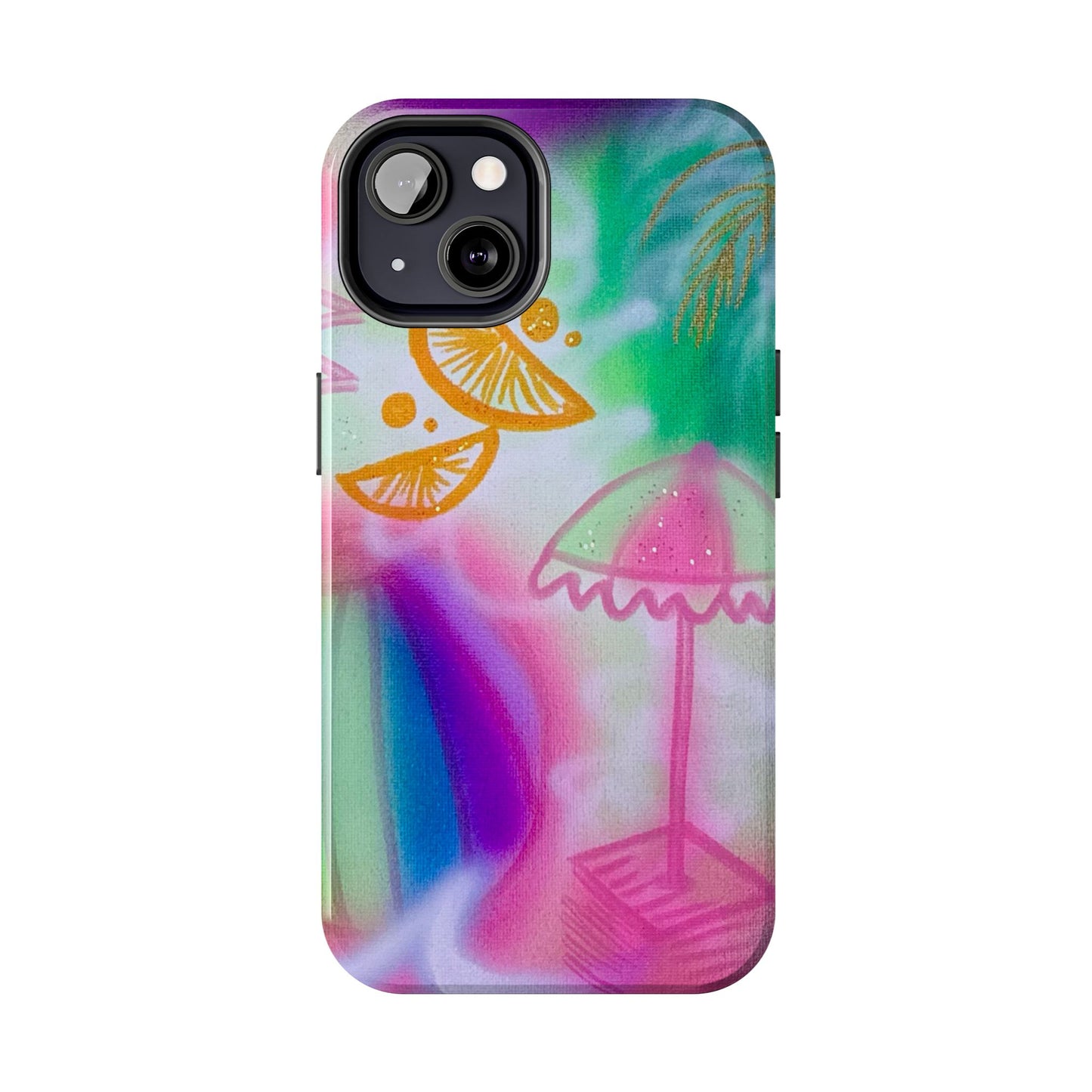 "on the beach" airbrush iPhone case