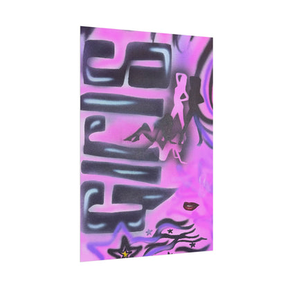 "neon nights" airbrush rolled print