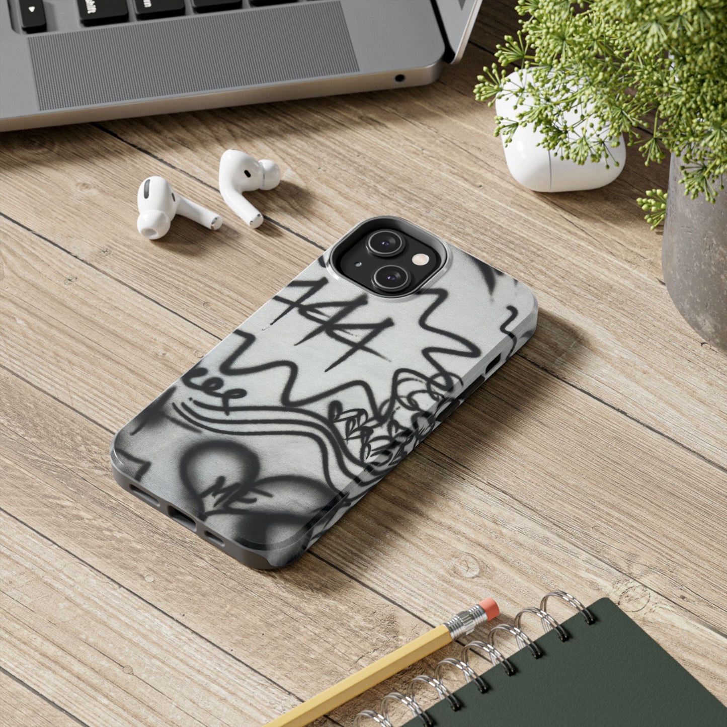 "444” airbrush iPhone case