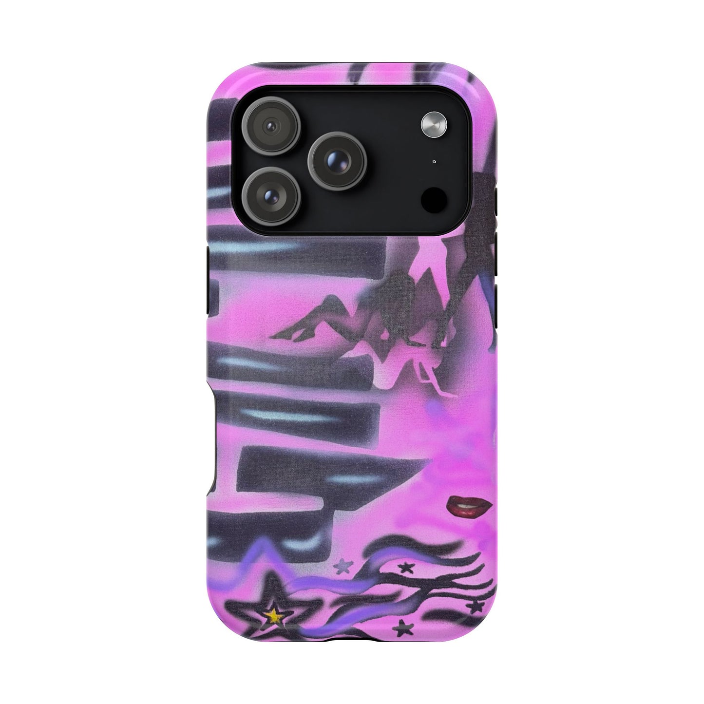 MagSafe "neon nights" airbrush iPhone case