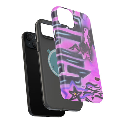 MagSafe "neon nights" airbrush iPhone case