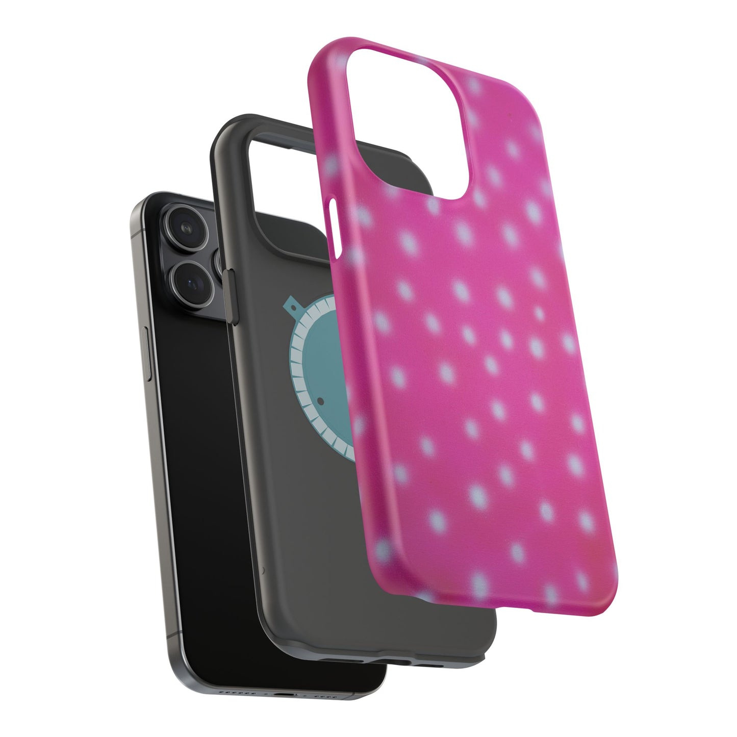 MagSafe "bubblegum polka dot" airbrush iPhone case