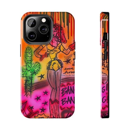 "wild, wild west" airbrush iPhone case