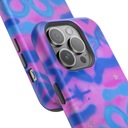MagSafe "blue camo" airbrush iPhone case
