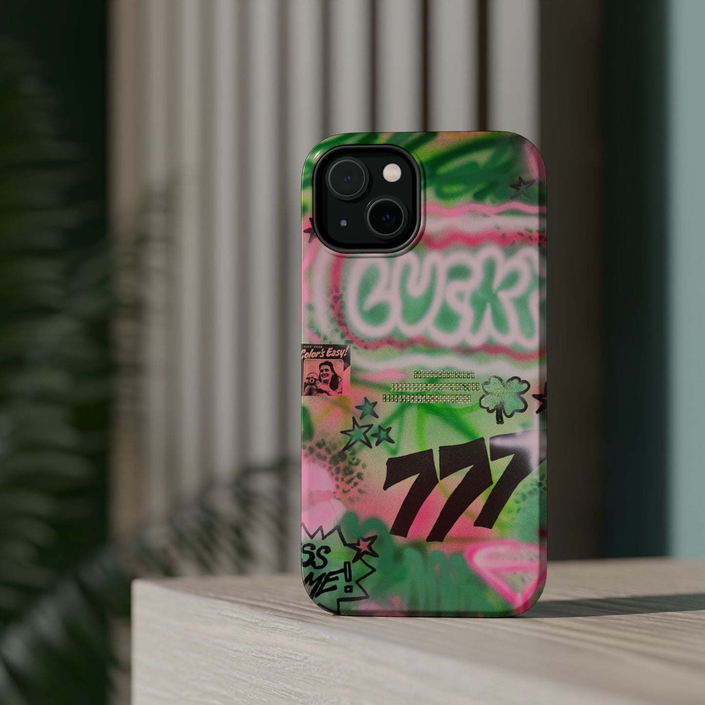 MagSafe "so lucky" airbrush iPhone case