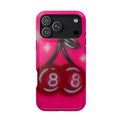 MagSafe "cherry 8ball" airbrush iPhone case