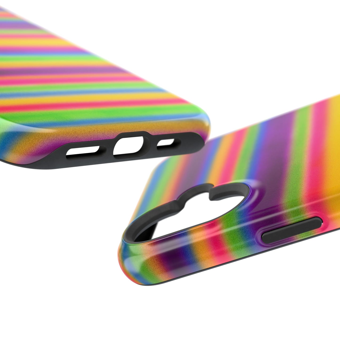 MagSafe "colorful stripes" airbrush iPhone case