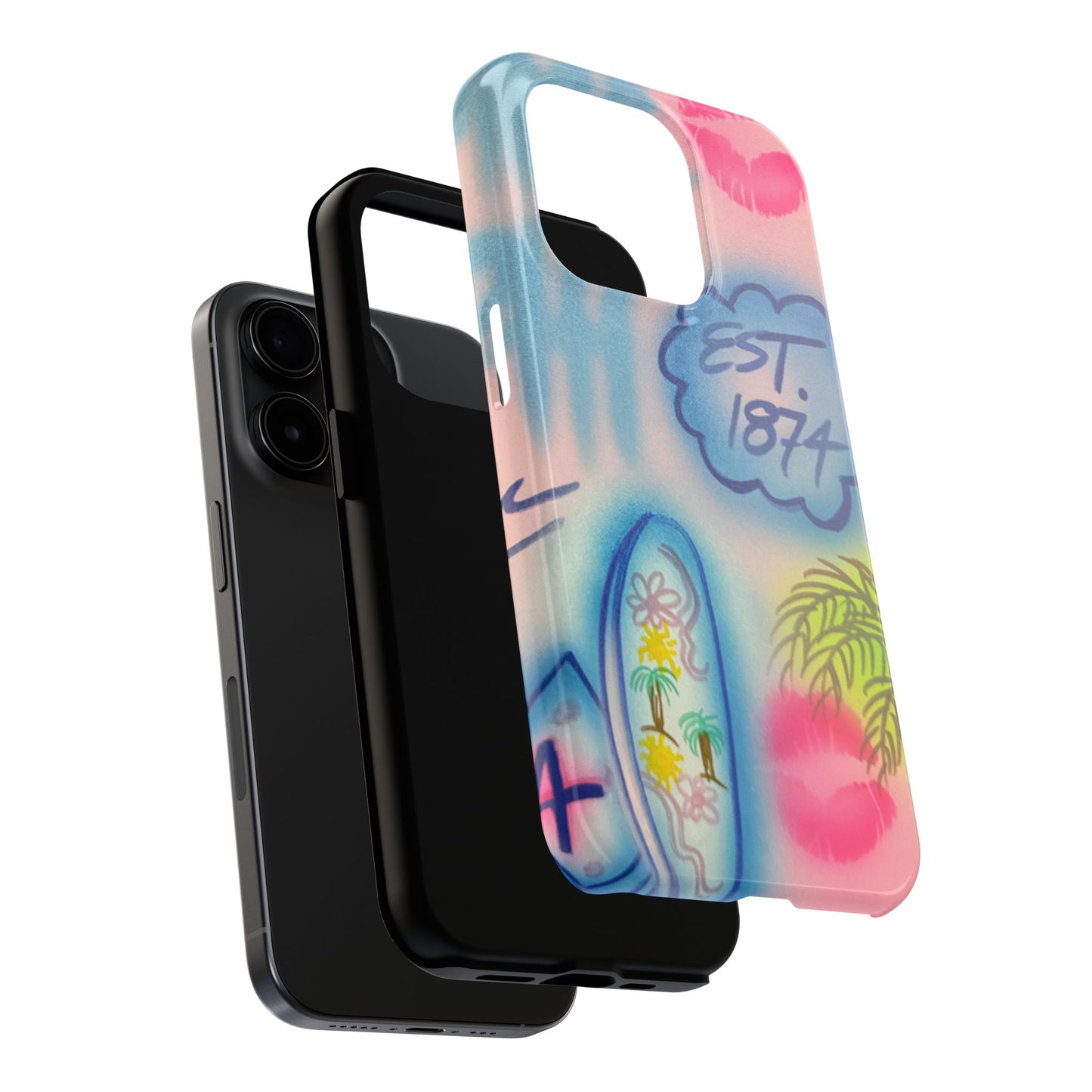 "in the wave" airbrush iPhone case