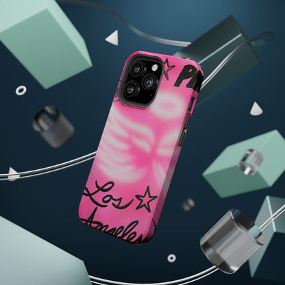MagSafe "pinke Engelsflügel" Airbrush iPhone Hülle