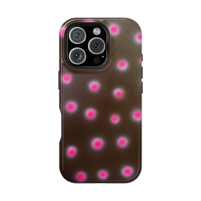 MagSafe "cherry mocha polka dot" airbrush iPhone case