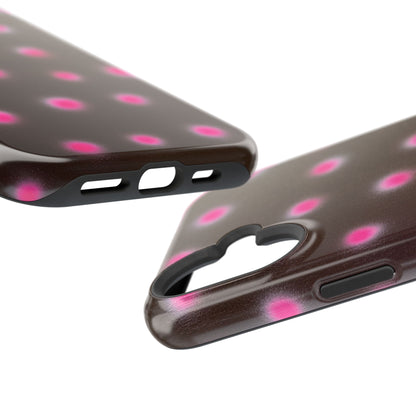 MagSafe "cherry mocha polka dot" airbrush iPhone case