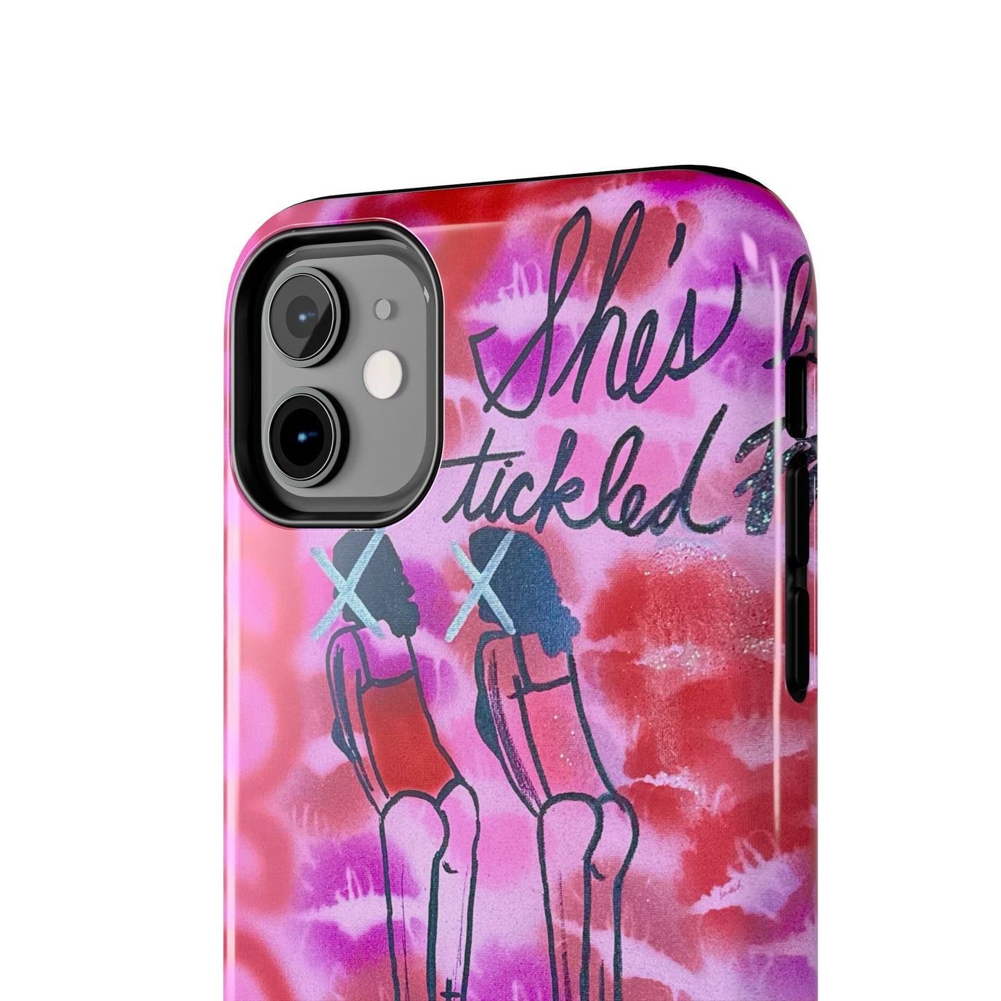 "tickled pink" airbrush iPhone case