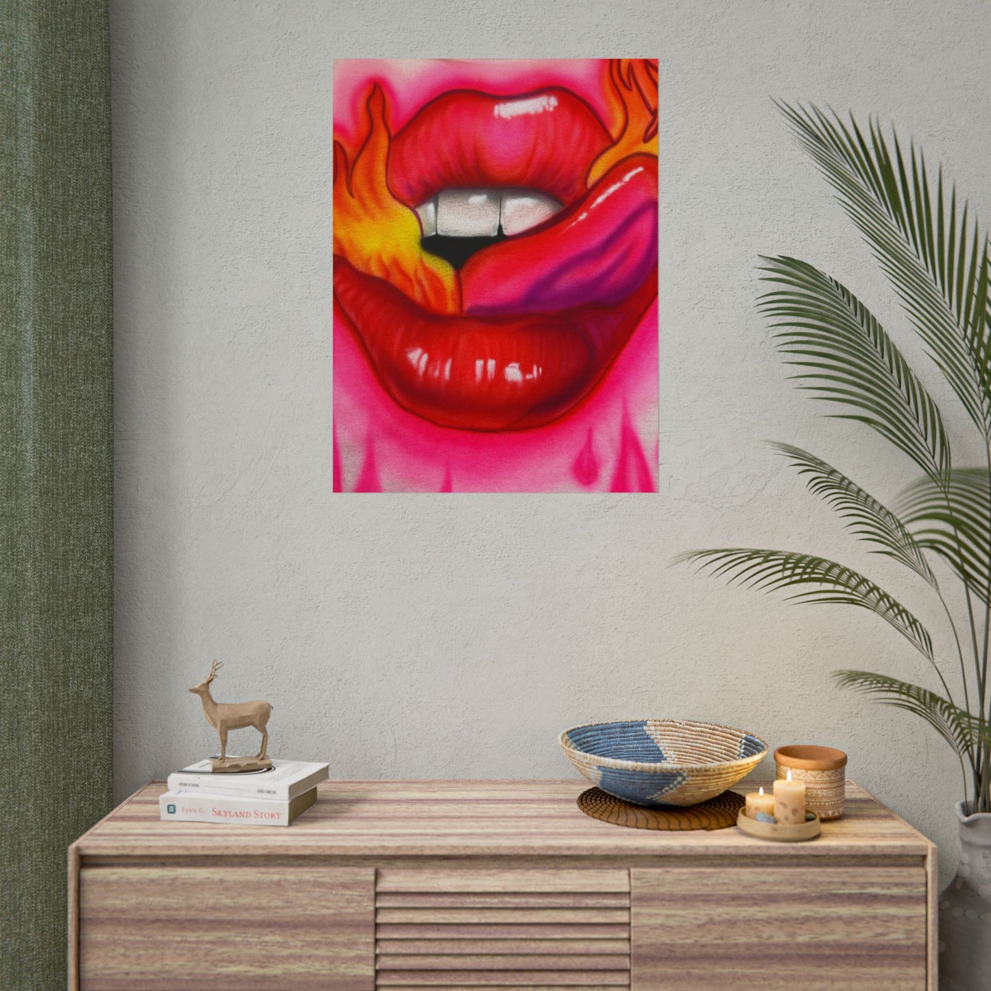 "flaming lips pt. 2" airbrush rolled print